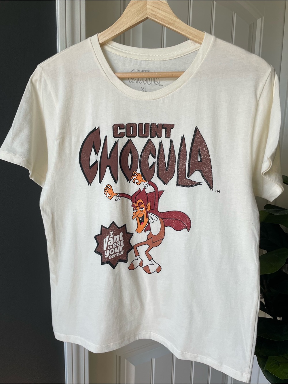 Count Chocula Graphic Tee - Cream Kids Short Sleeve Size XL (Youth)